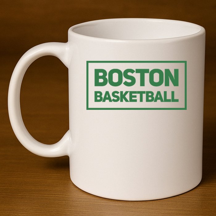 Boston Basketball 11oz C Handle Ceramic Mug