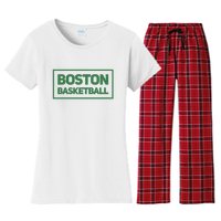 Boston Basketball Women's Flannel Pajama Set