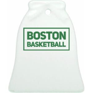 Boston Basketball Ceramic Bell Ornament