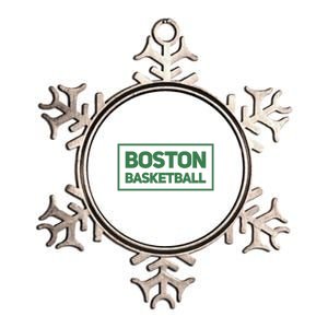 Boston Basketball Metallic Star Ornament