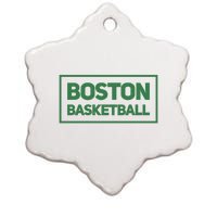 Boston Basketball Ceramic Star Ornament