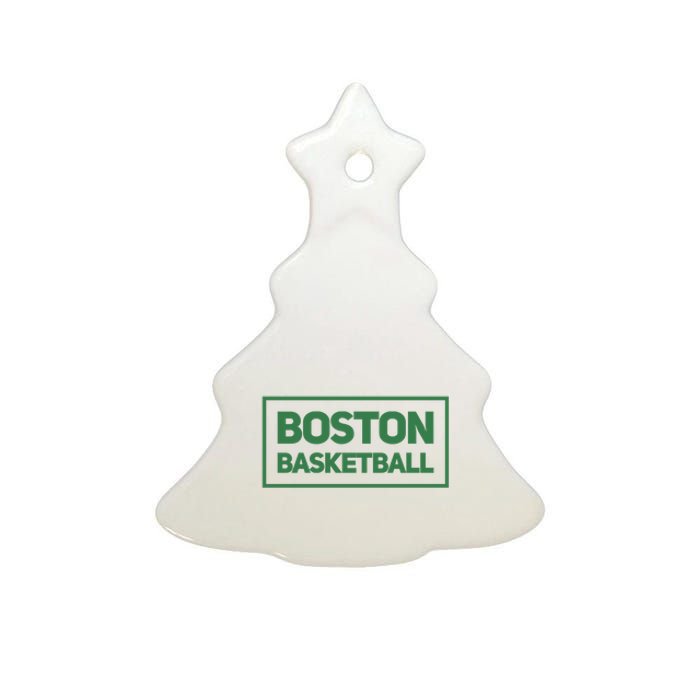 Boston Basketball Ceramic Tree Ornament