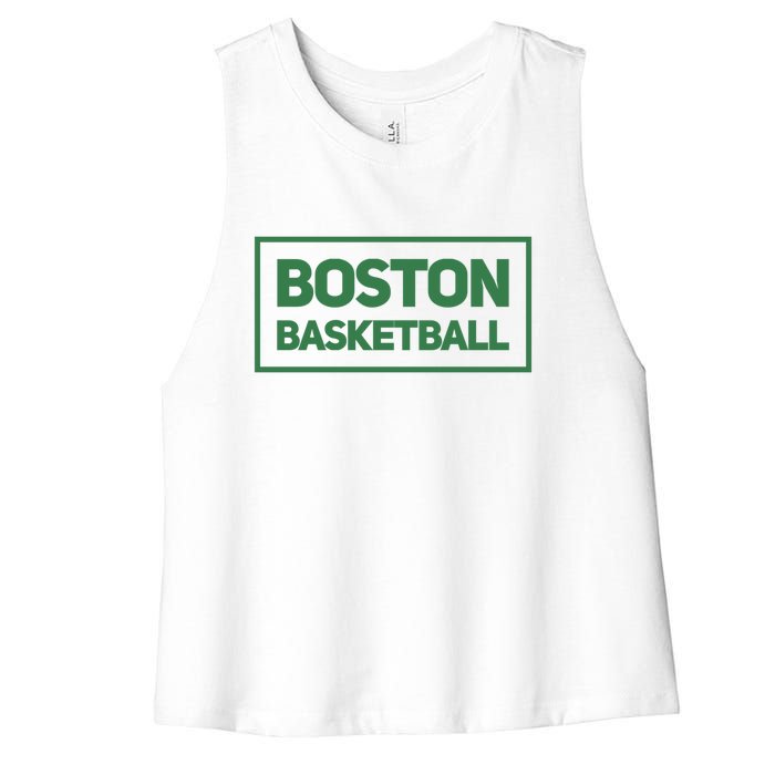 Boston Basketball Women's Racerback Cropped Tank