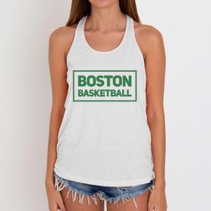 Boston Basketball Women's Knotted Racerback Tank