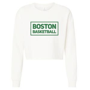 Boston Basketball Cropped Pullover Crew