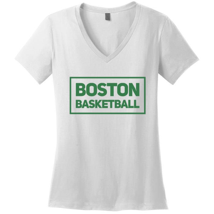 Boston Basketball Women's V-Neck T-Shirt