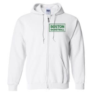 Boston Basketball Full Zip Hoodie