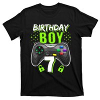 Birthday Boy 7 Video Game Controller Gamer 7th Birthday Gift TShirt T-Shirt