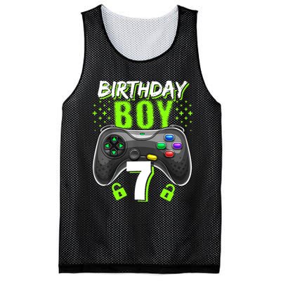 Birthday Boy 7 Video Game Controller Gamer 7th Birthday Gift TShirt Mesh Reversible Basketball Jersey Tank