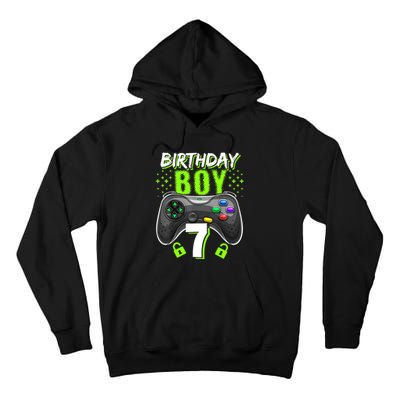 Birthday Boy 7 Video Game Controller Gamer 7th Birthday Gift TShirt Tall Hoodie