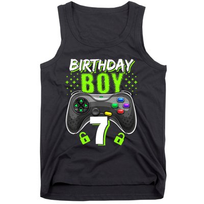 Birthday Boy 7 Video Game Controller Gamer 7th Birthday Gift TShirt Tank Top