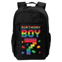 Birthday Boy 7 Years Old Seven Master Builder Building Lover Daily Commute Backpack