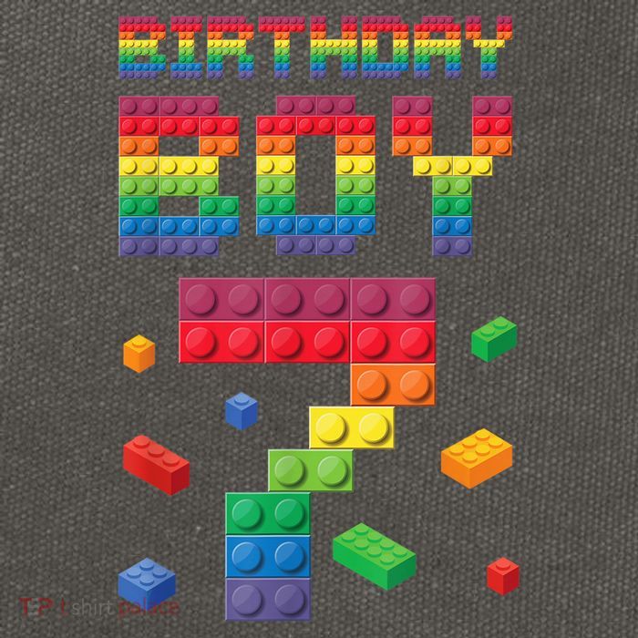 Birthday Boy 7 Years Old Seven Master Builder Building Lover Cotton Canvas Backpack