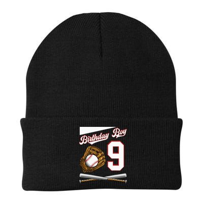 Birthday Boy 9 Party Cake Baseball Field Bat Catch Homerun Beanie