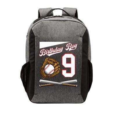 Birthday Boy 9 Party Cake Baseball Field Bat Catch Homerun Vector Backpack