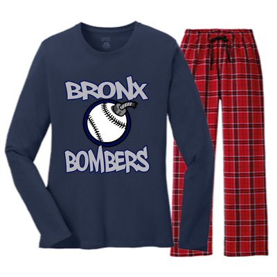 Bronx Bombers Alternate Women's Long Sleeve Flannel Pajama Set 