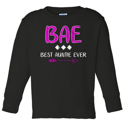 Bae Best Auntie Ever Toddler Long Sleeve Shirt