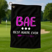Bae Best Auntie Ever Golf Towel