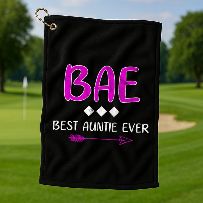 Bae Best Auntie Ever Golf Towel