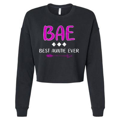 Bae Best Auntie Ever Cropped Pullover Crew