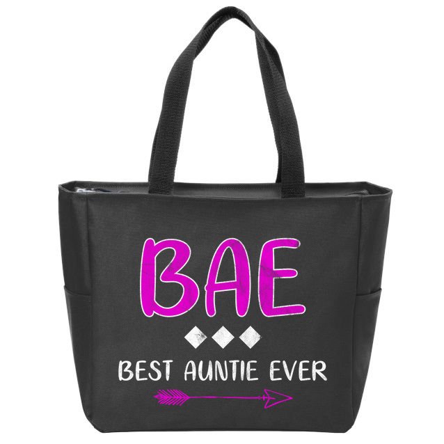 Bae Best Auntie Ever Zip Tote Bag