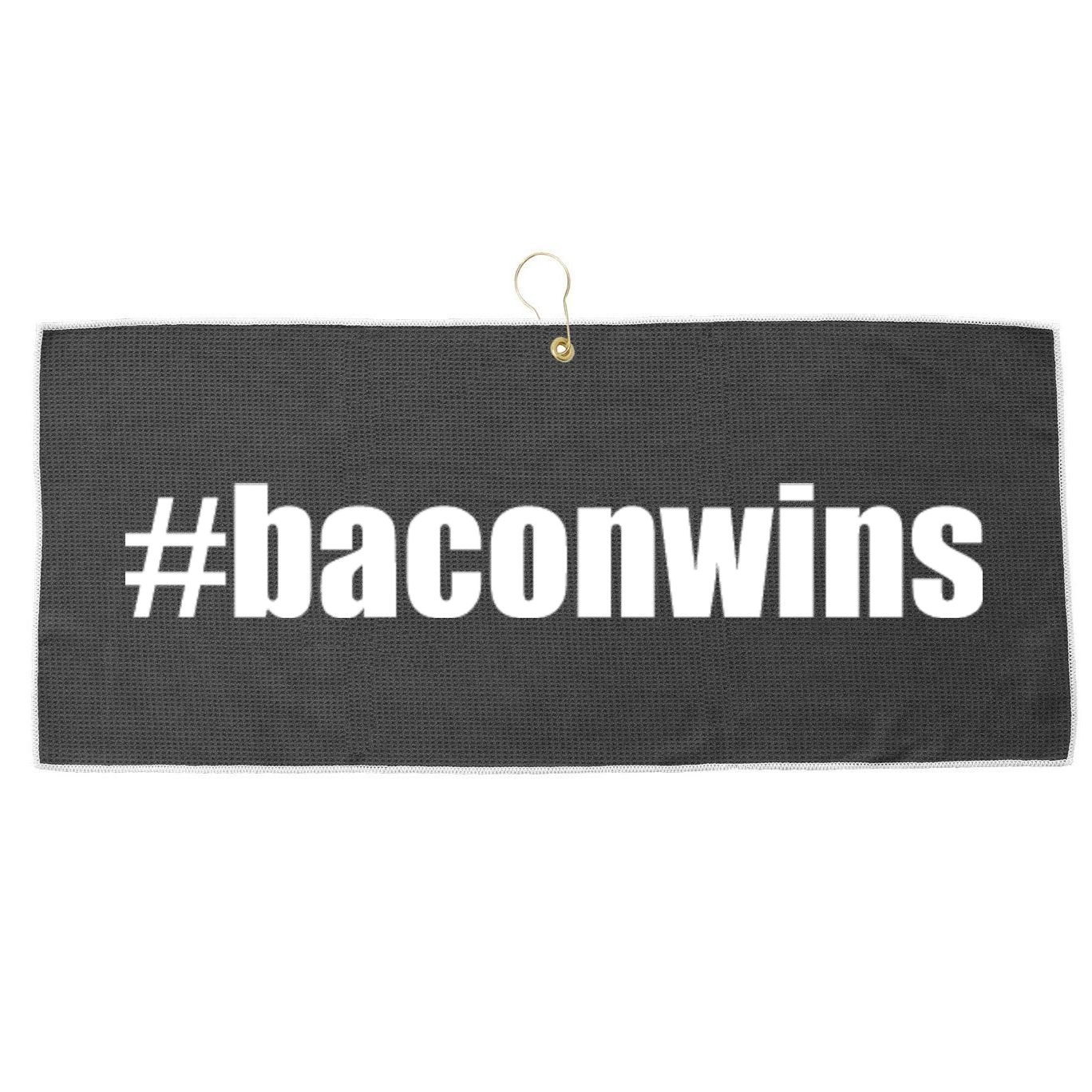 #Baconwins Large Microfiber Waffle Golf Towel