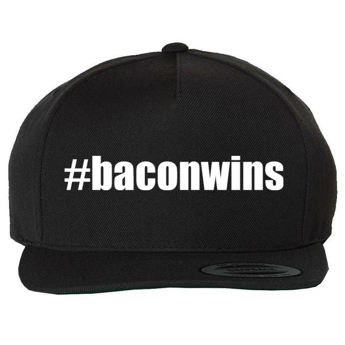 #Baconwins Wool Snapback Cap