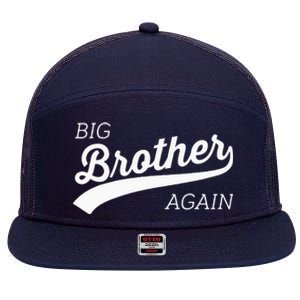 Big Brother Again Design With Arrow And Heart 7 Panel Mesh Trucker Snapback Hat