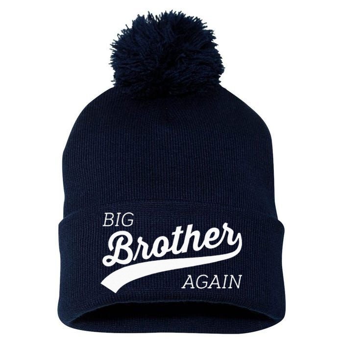 Big Brother Again Design With Arrow And Heart Pom Pom 12in Knit Beanie