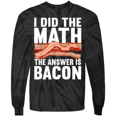 Best Bacon Art For Women Food Pork Meat Bacon Lovers Tie-Dye Long Sleeve Shirt