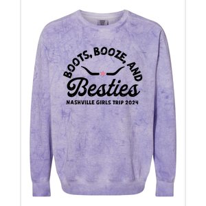 Boots Bozze And Besties Nashville Girl Trip 2024 Colorblast Crewneck Sweatshirt