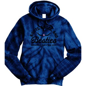 Boots Bozze And Besties Nashville Girl Trip 2024 Tie Dye Hoodie