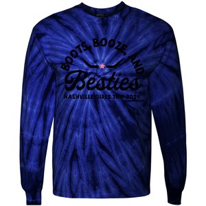 Boots Bozze And Besties Nashville Girl Trip 2024 Tie-Dye Long Sleeve Shirt