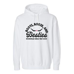 Boots Bozze And Besties Nashville Girl Trip 2024 Garment-Dyed Fleece Hoodie