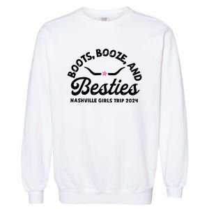 Boots Bozze And Besties Nashville Girl Trip 2024 Garment-Dyed Sweatshirt