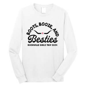 Boots Bozze And Besties Nashville Girl Trip 2024 Long Sleeve Shirt