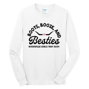 Boots Bozze And Besties Nashville Girl Trip 2024 Tall Long Sleeve T-Shirt