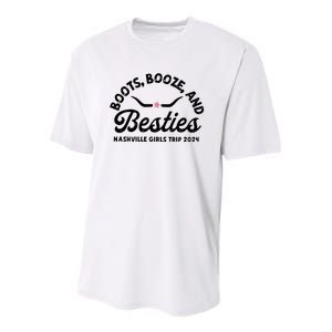 Boots Bozze And Besties Nashville Girl Trip 2024 Youth Performance Sprint T-Shirt