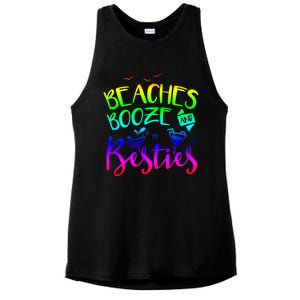 Beaches Booze And Besties Girls Trip Friends Bff Funny Gift Ladies PosiCharge Tri-Blend Wicking Tank