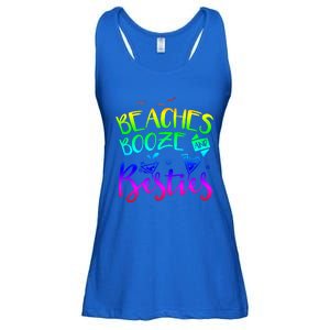 Beaches Booze And Besties Girls Trip Friends Bff Funny Gift Ladies Essential Flowy Tank