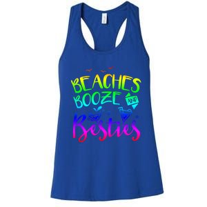 Beaches Booze And Besties Girls Trip Friends Bff Funny Gift Women's Racerback Tank