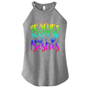 Beaches Booze And Besties Girls Trip Friends Bff Funny Gift Women's Perfect Tri Rocker Tank