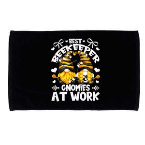 Best Beekeeper And Cute Honey Bee Gnomes Gift Microfiber Hand Towel