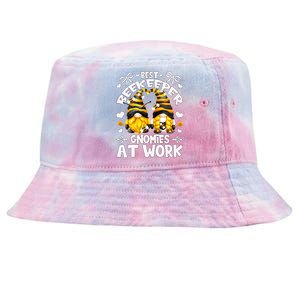 Best Beekeeper And Cute Honey Bee Gnomes Gift Tie-Dyed Bucket Hat