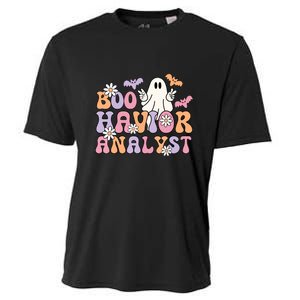 Boo Behavior Analyst Retro Halloween ABA Therapist BCBA Gift Cooling Performance Crew T-Shirt