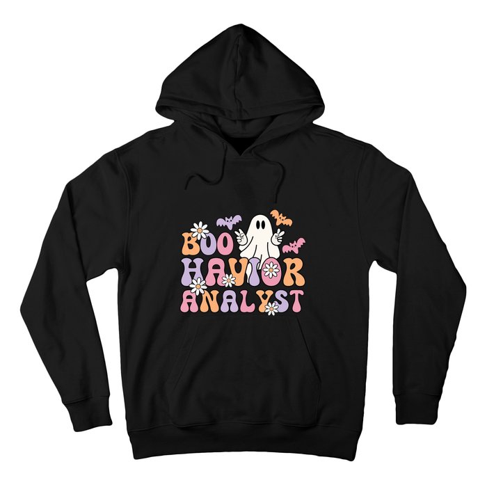 Boo Behavior Analyst Retro Halloween ABA Therapist BCBA Gift Hoodie