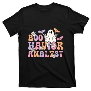 Boo Behavior Analyst Retro Halloween ABA Therapist BCBA Gift T-Shirt