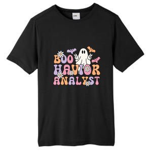 Boo Behavior Analyst Retro Halloween ABA Therapist BCBA Gift Tall Fusion ChromaSoft Performance T-Shirt