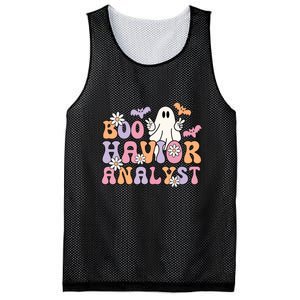 Boo Behavior Analyst Retro Halloween ABA Therapist BCBA Gift Mesh Reversible Basketball Jersey Tank