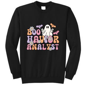 Boo Behavior Analyst Retro Halloween ABA Therapist BCBA Gift Tall Sweatshirt